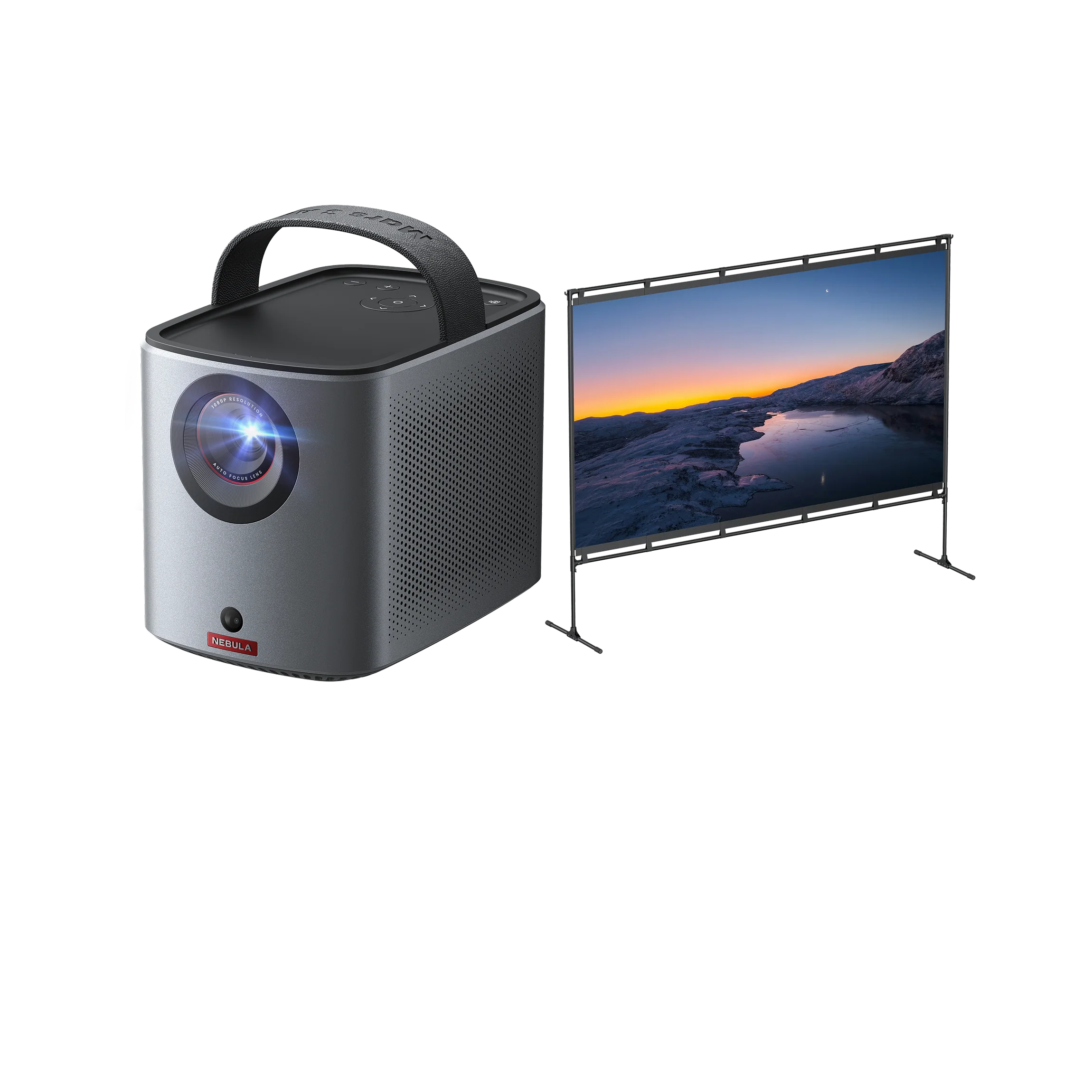 Mars 3 Air | Portable Projector & 100-Inch Home Projector Screen
