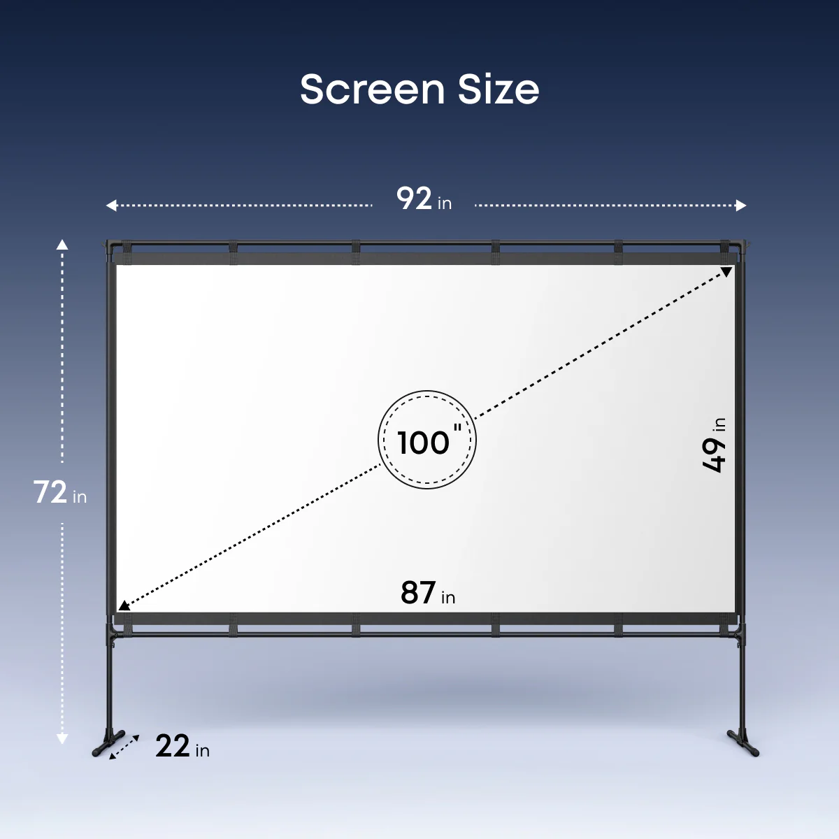 soundcore Nebula 100-Inch Home Projector Screen | Durable & Easy Setup - Image 7